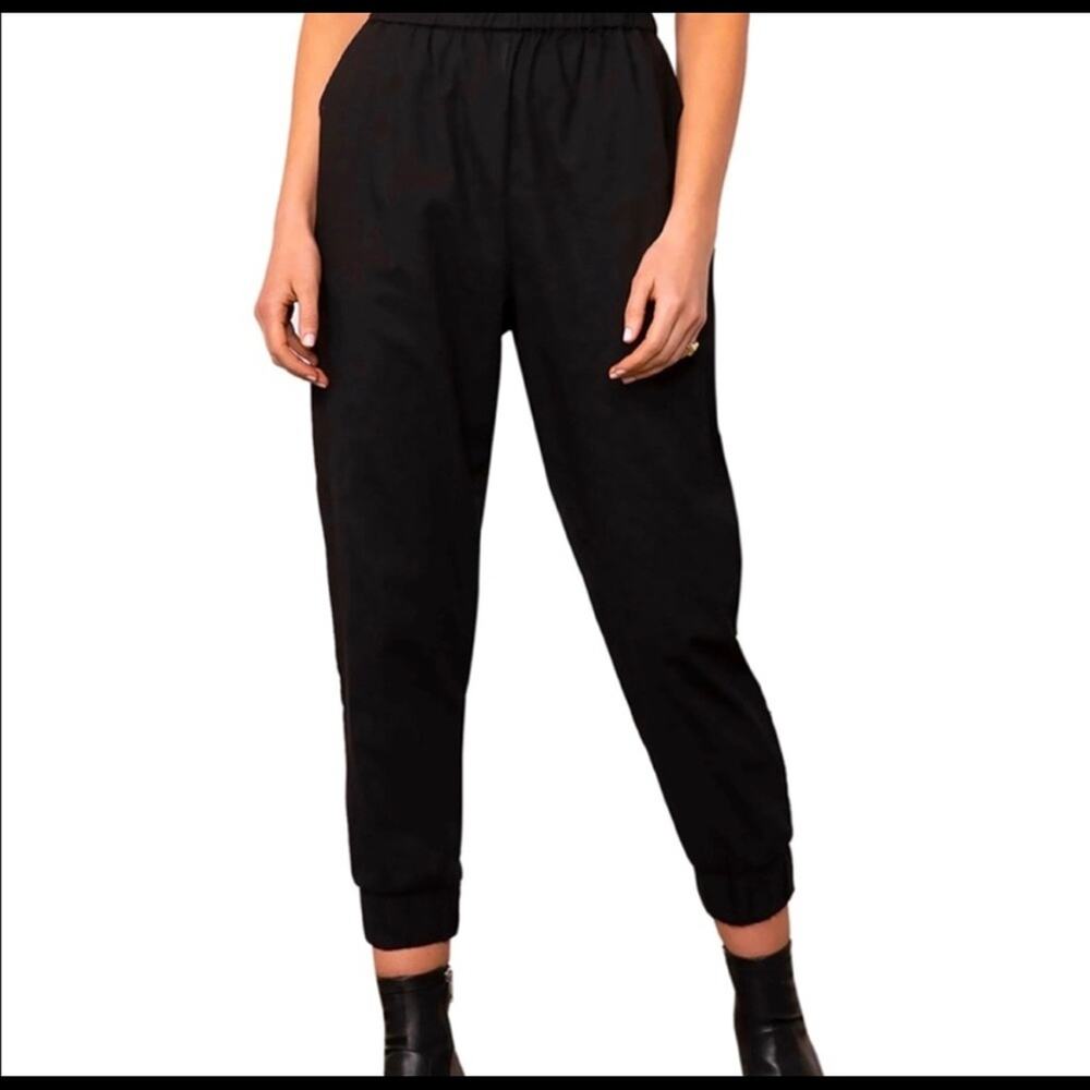 BB Dakota Black Casual Jogger Womens size 2 Spring Neutral Loungewear Jogger